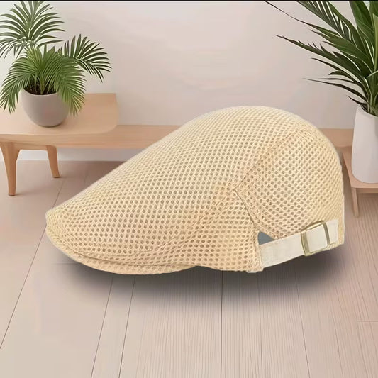 Rojer - Mesh Flat Cap Adjustable Buckle Hat