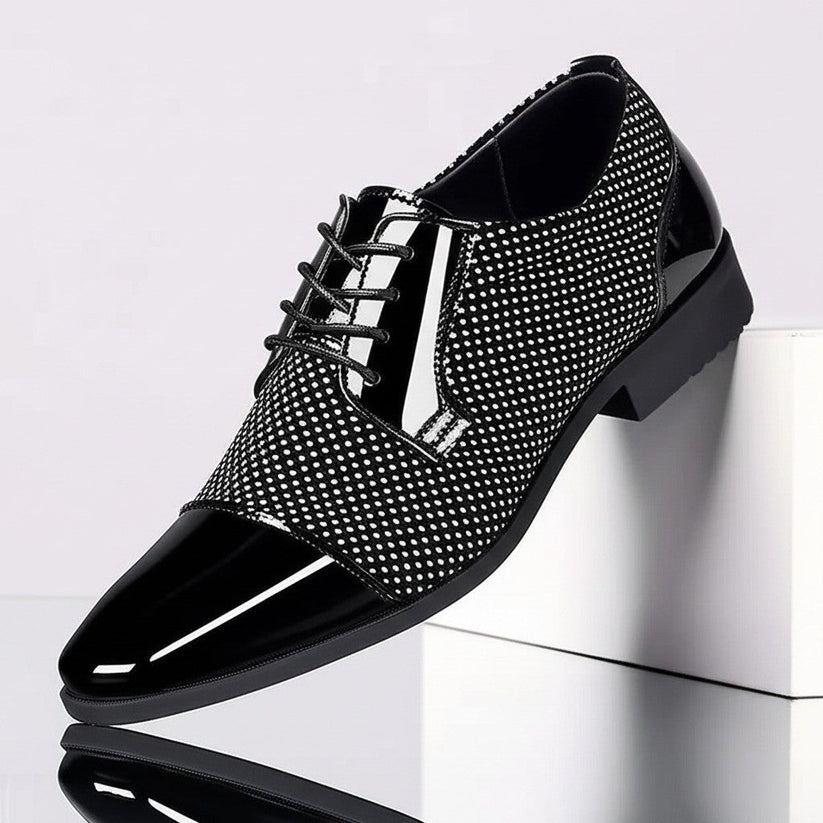 Dernard | Glossy Lace-Up Dress Shoes