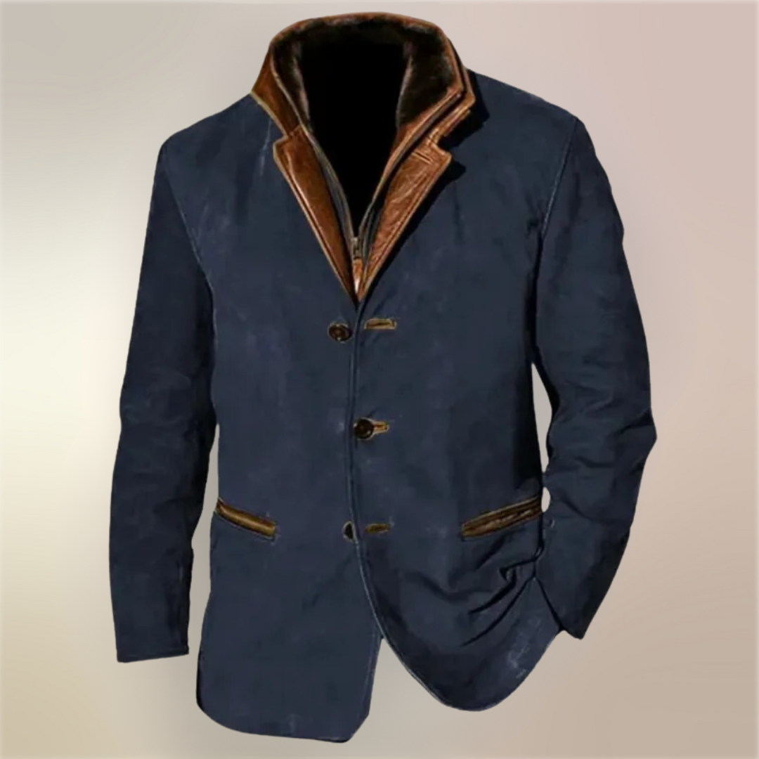 Sylvester | Vintage Button Front Collared Jacket