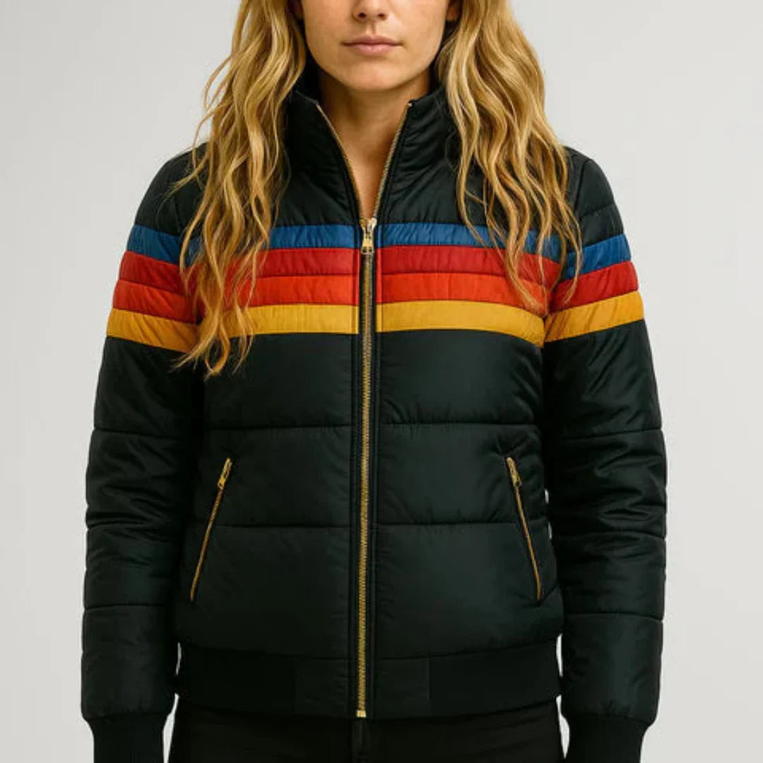 Lukasz | Quilted Jacket with Contrast Stripes
