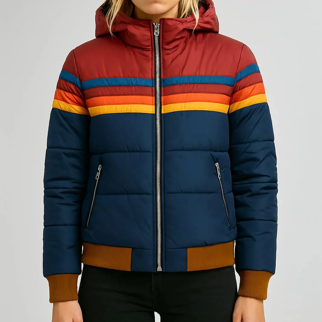 Lukasz | Quilted Jacket with Contrast Stripes