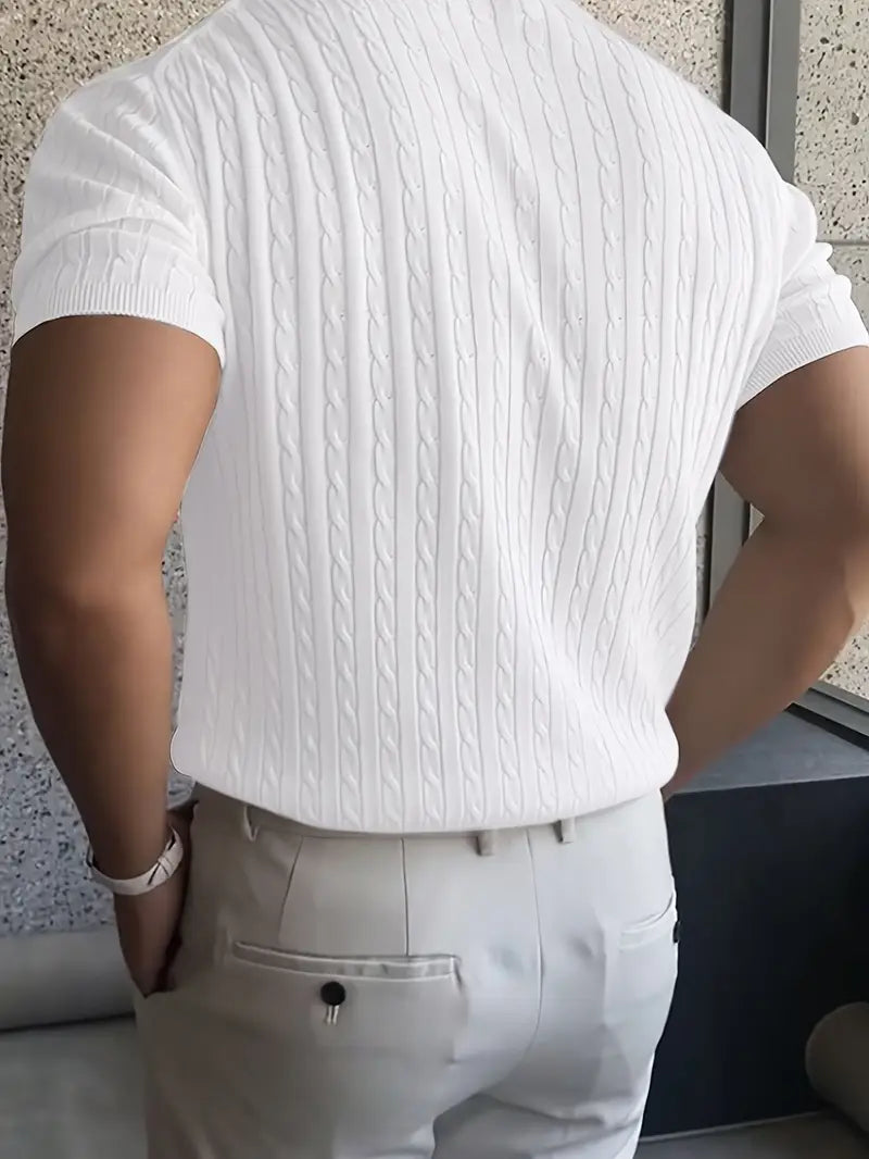 Kiril - Cable Knit Short Sleeve Jumper