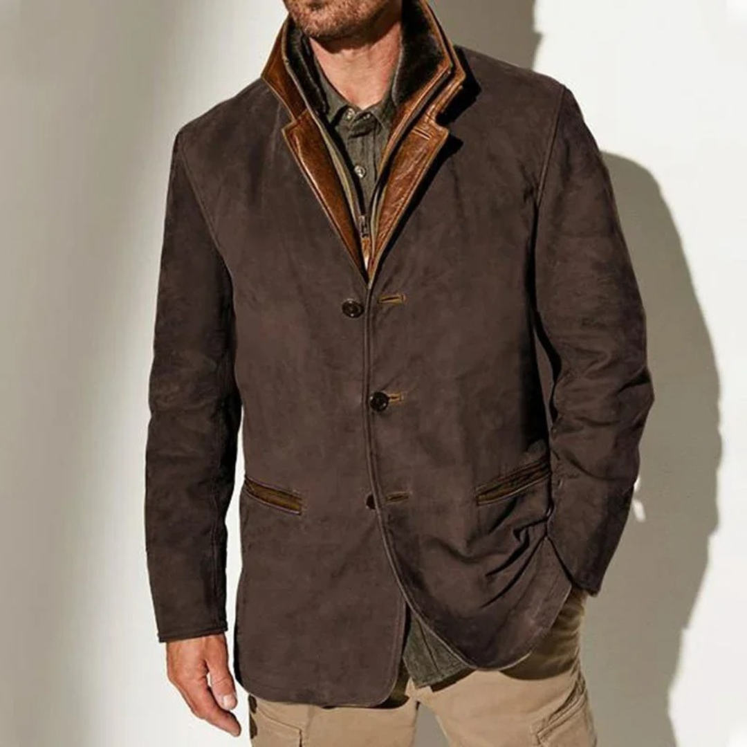 Sylvester | Vintage Button Front Collared Jacket