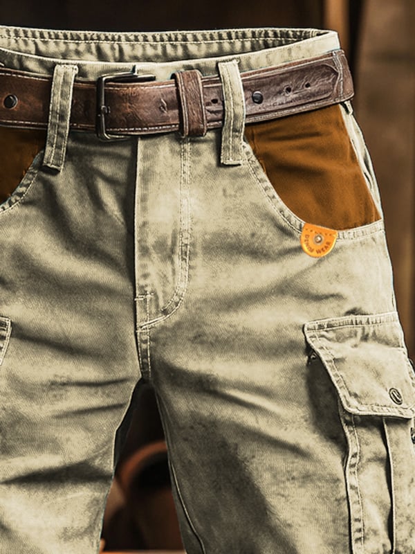 Caleb | Contrast Pocket Mens Cargo Shorts