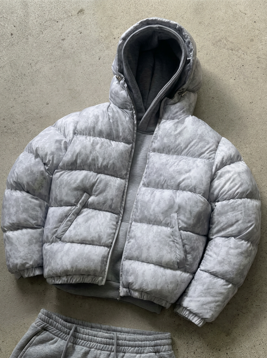 Amar | Hooded Puffer Jacket with Zip Front