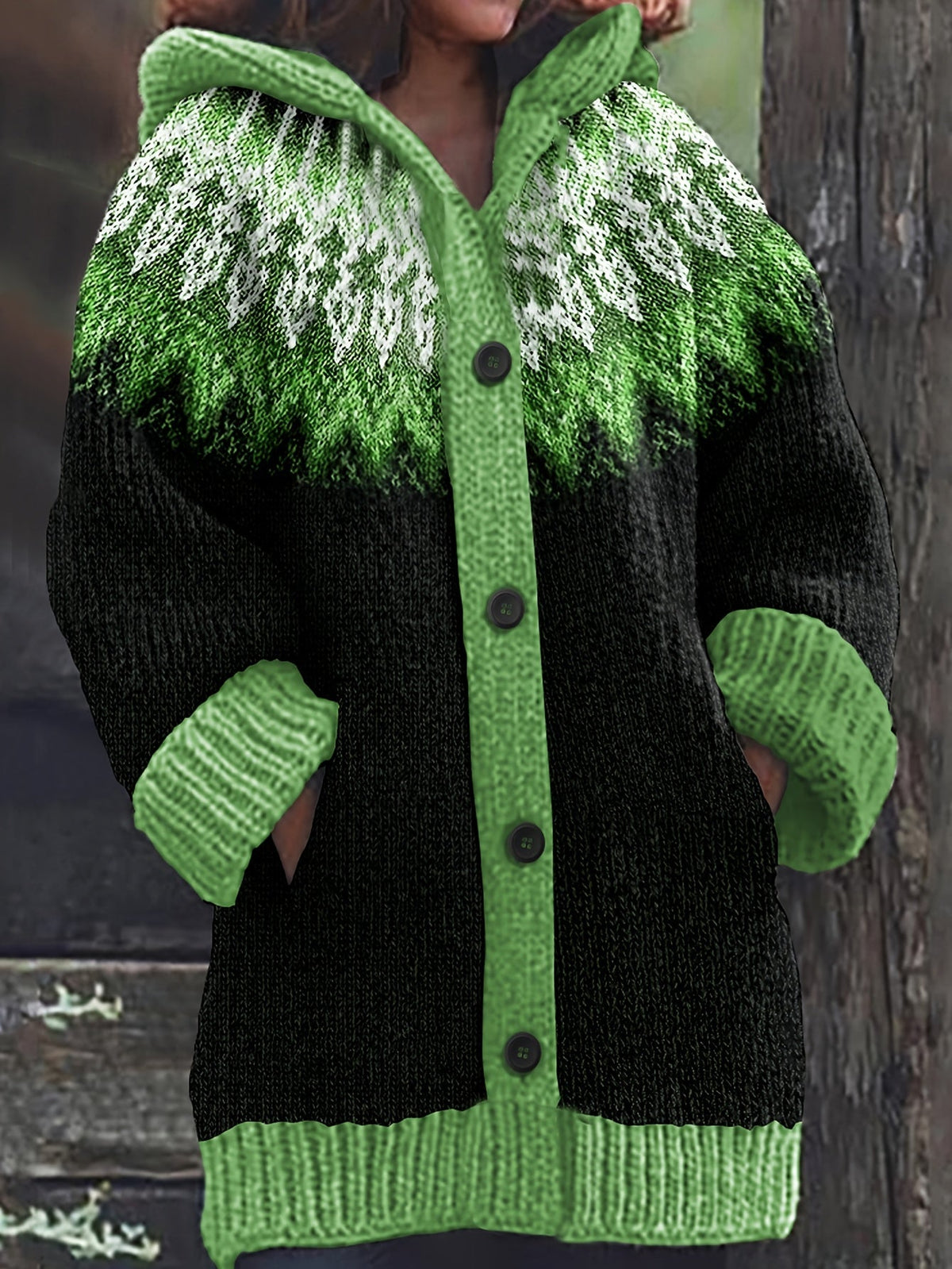 Peneeuva | Hooded Long Sleeve Winter Jumper