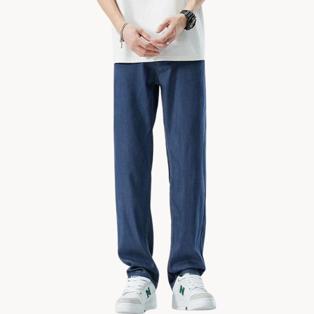 Teofilo | Loose Fit Washed Straight Leg Jeans