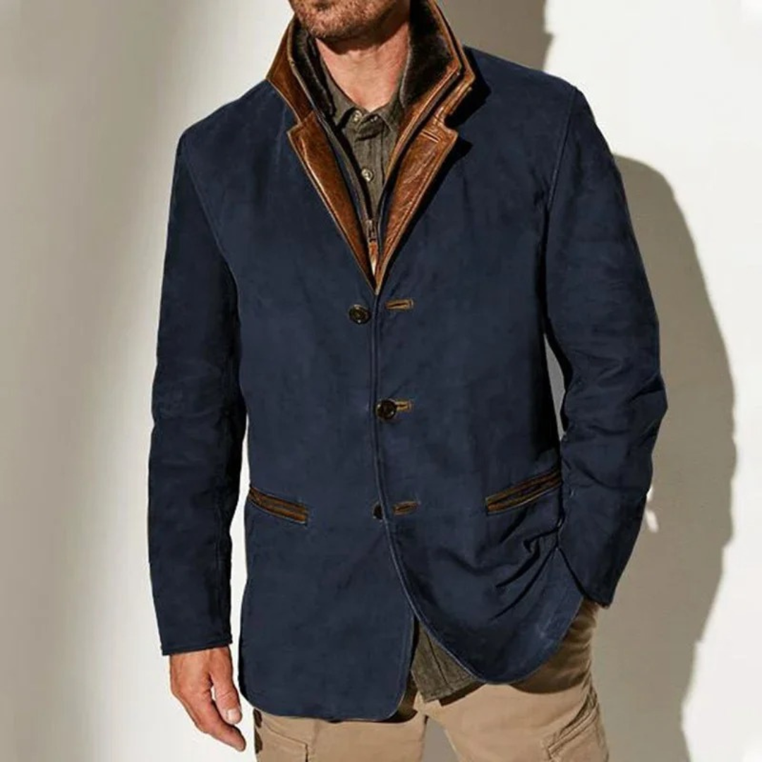 Sylvester | Vintage Button Front Collared Jacket