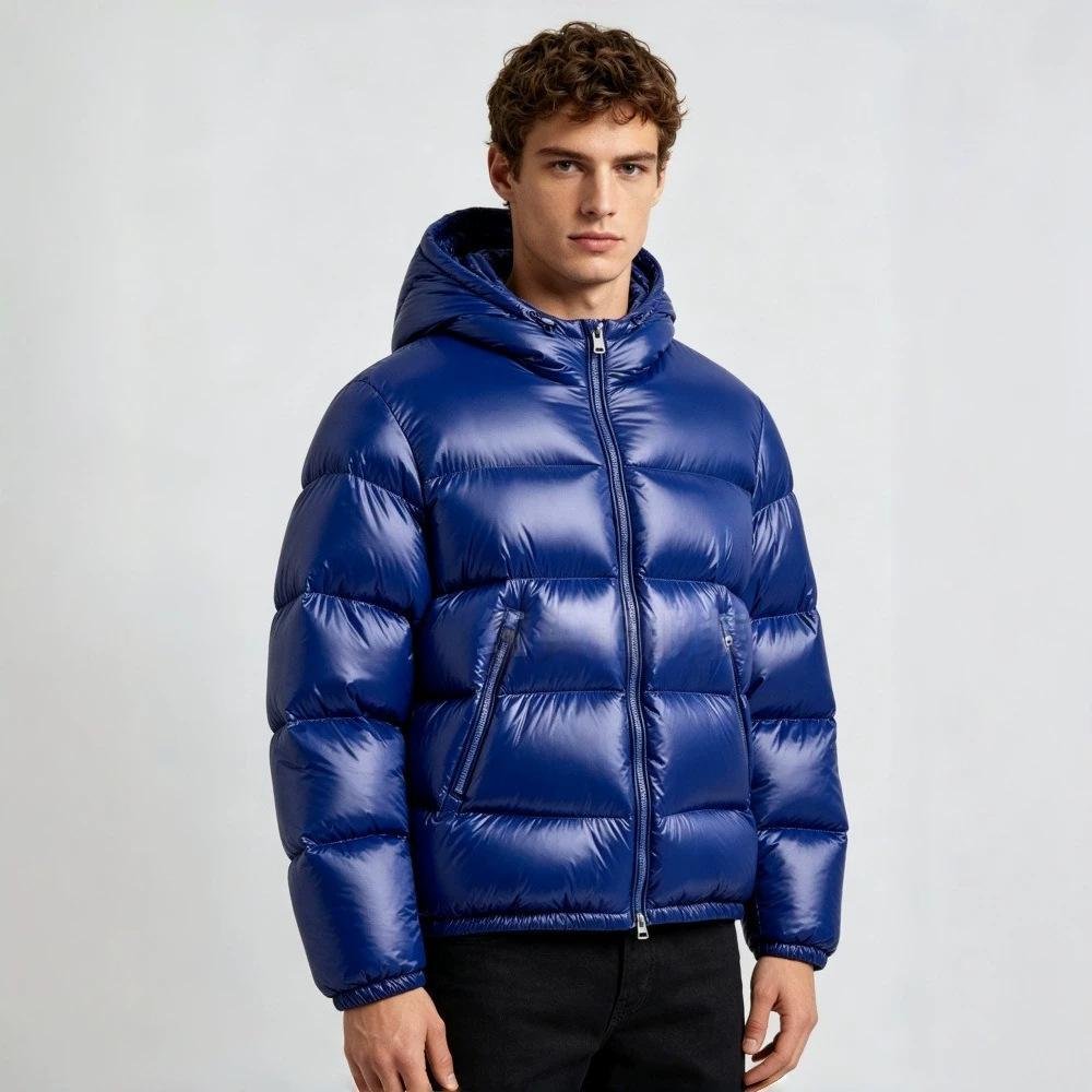 Whalen | Hooded Puffer Jacket with Glossy Finish