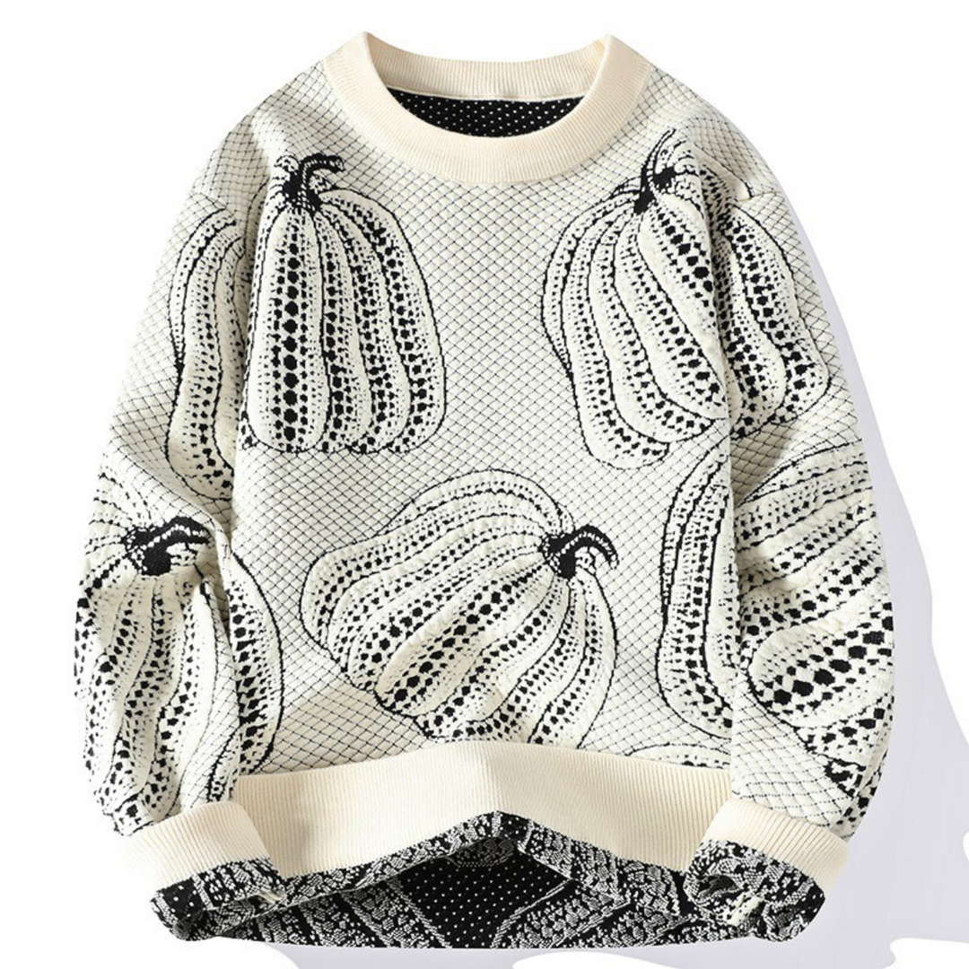 Rinaldo | Sweater with Pumpkin Print Crew Neck