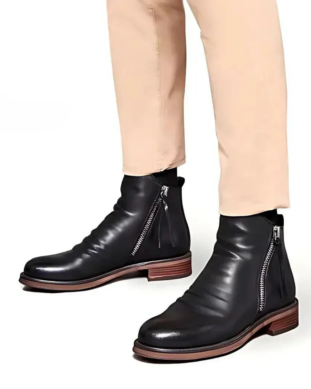 Benes | Ankle Boots with Side Zip Closure