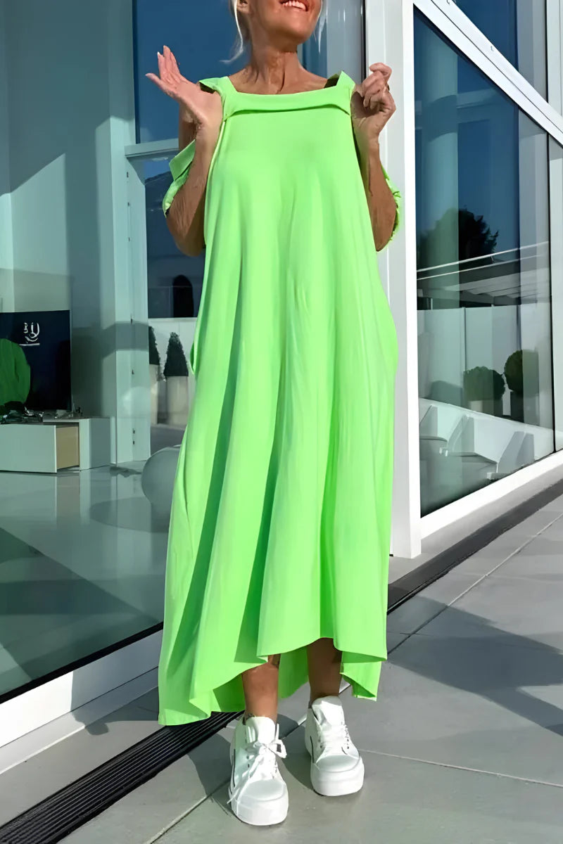 Vathsala | Cold Shoulder Loose Maxi Dress