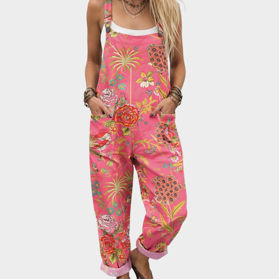 Coleene - Floral Print Relaxed Fit Jumpsuit