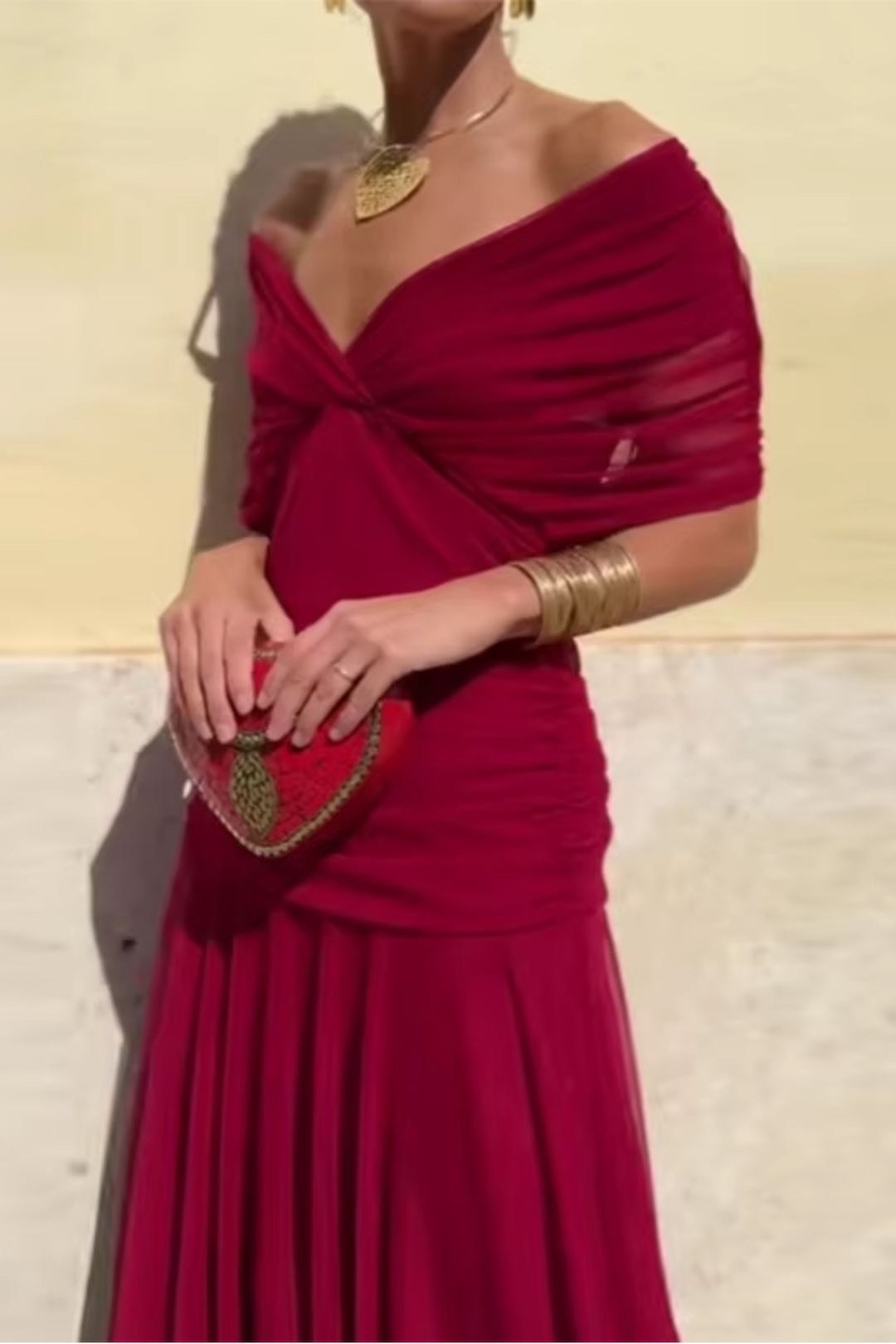 Nefeli | Maxi Dress V Neck Sleeveless Gathered