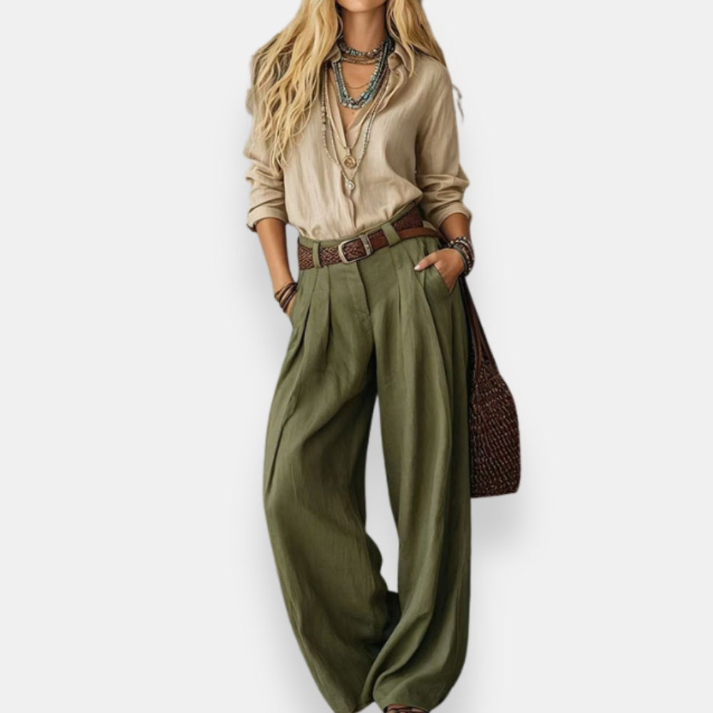 Orable | Shirt and Wide Leg Trouser Set
