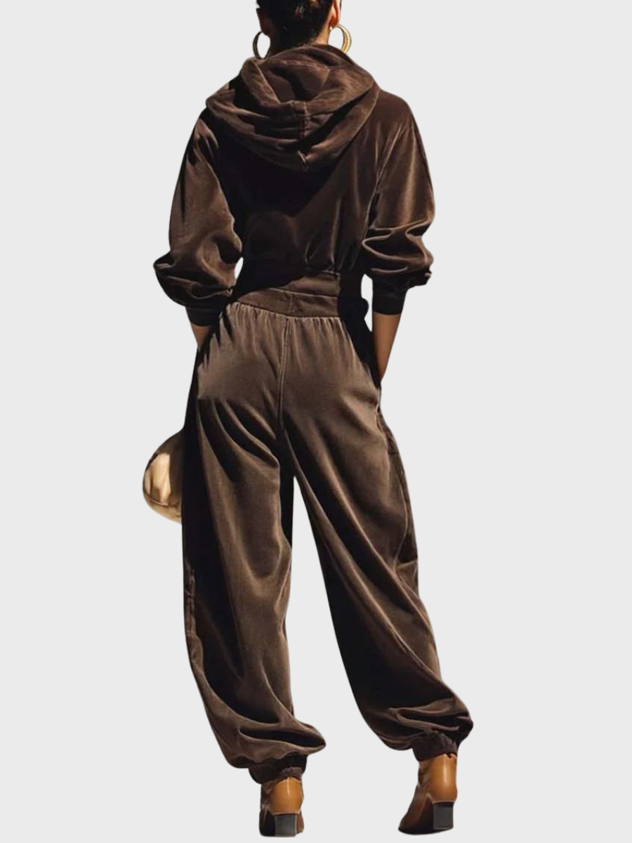 Skaidre | Velvet Cowl Neck Two-Piece Set