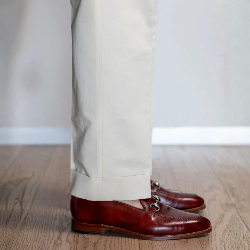 Ravid | Horsebit Loafers Burgundy Slip On Shoes