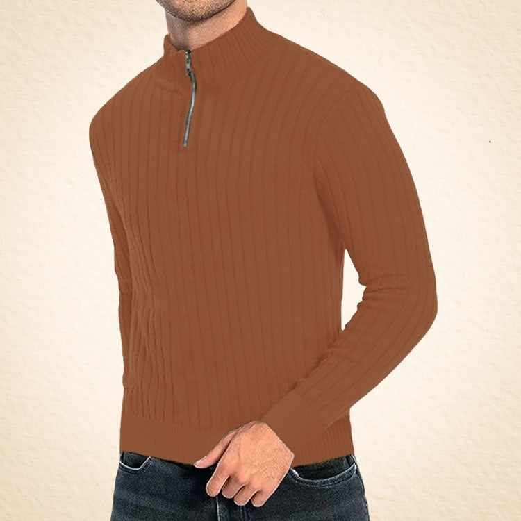 Zaccheo | Sweater with Ribbed Quarter-Zip Turtleneck Collar
