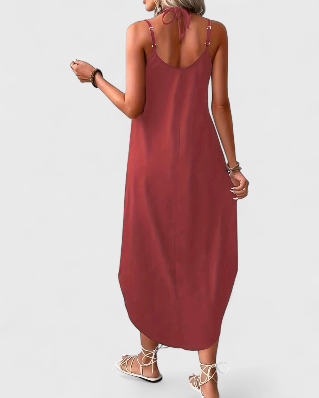 Tracie | Maxi Dress V Neck Side Slit