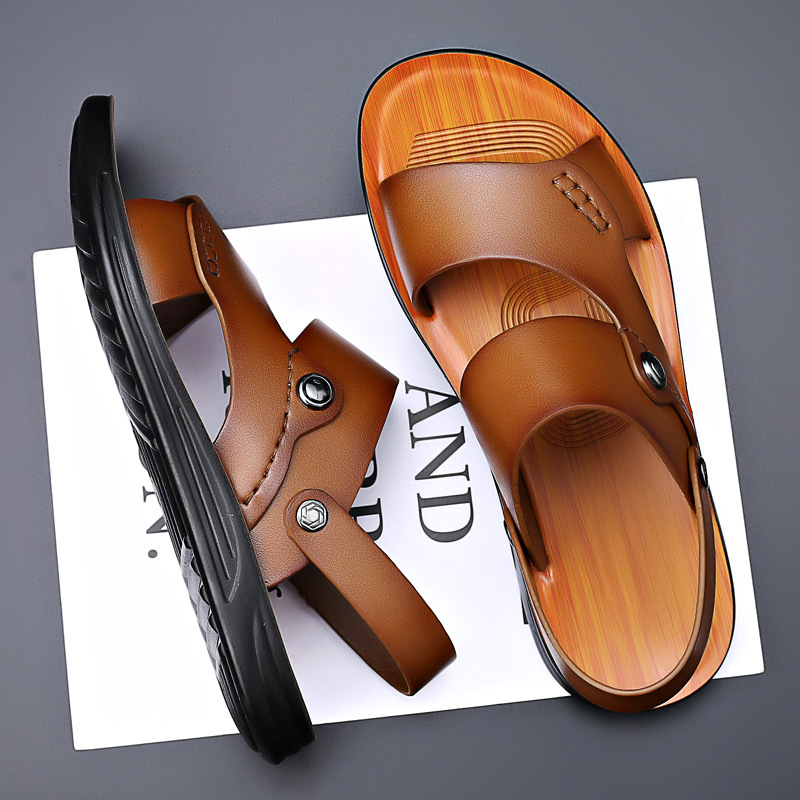 Bryon | Double Strap Mens Slide Sandals