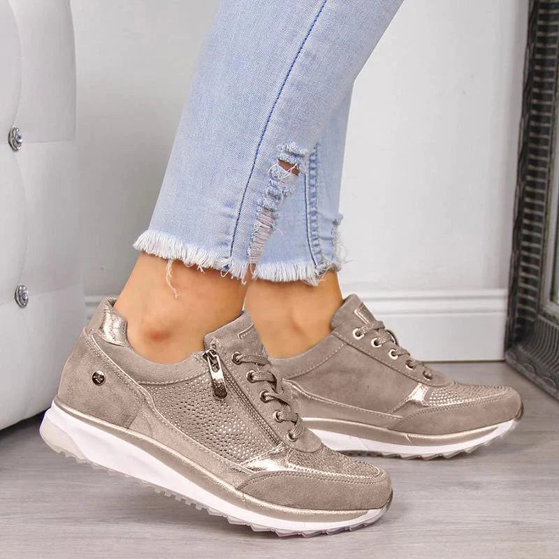 Gertie | Low Top Sneakers with Side Zippers