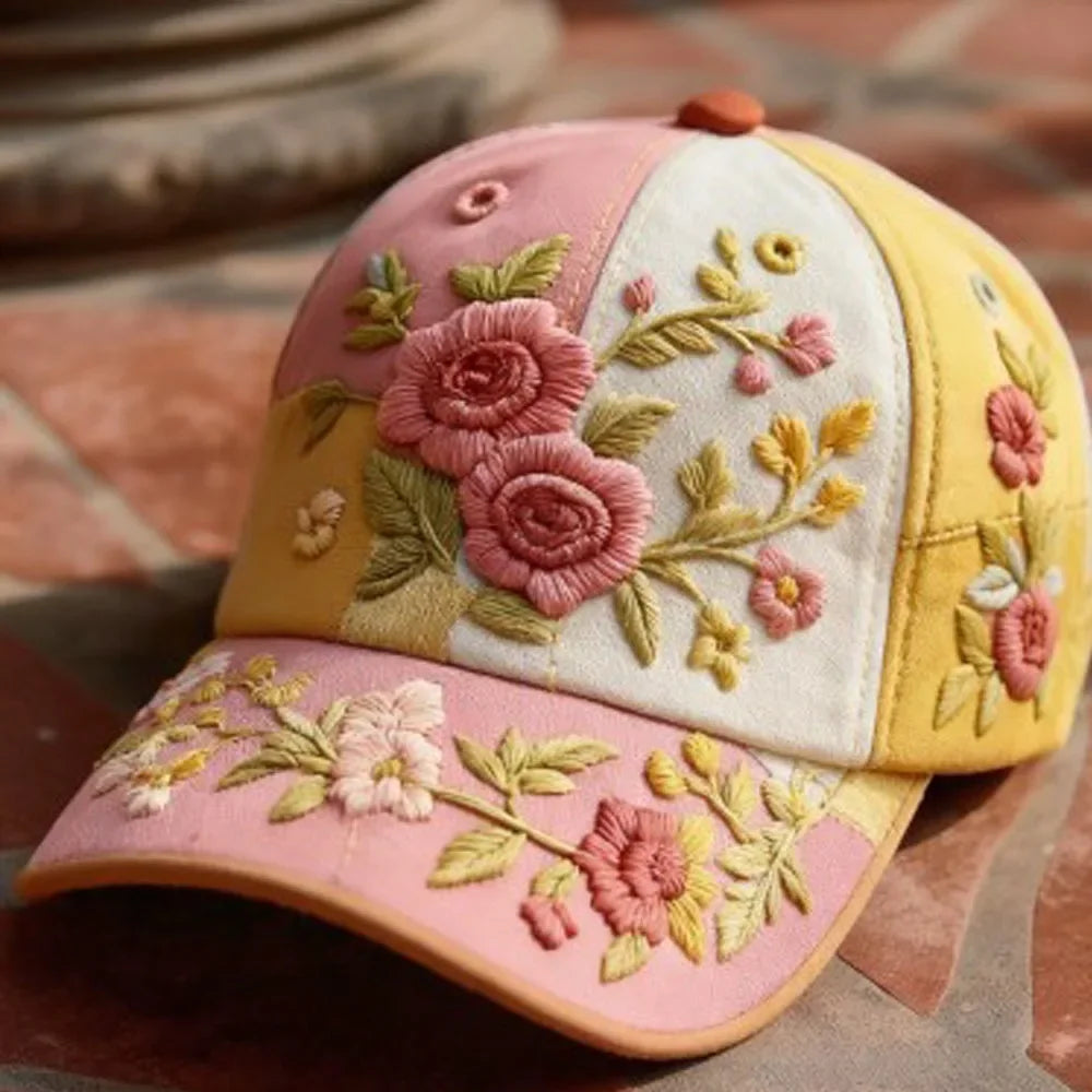 Virinia | Floral Embroidered Womens Baseball Cap
