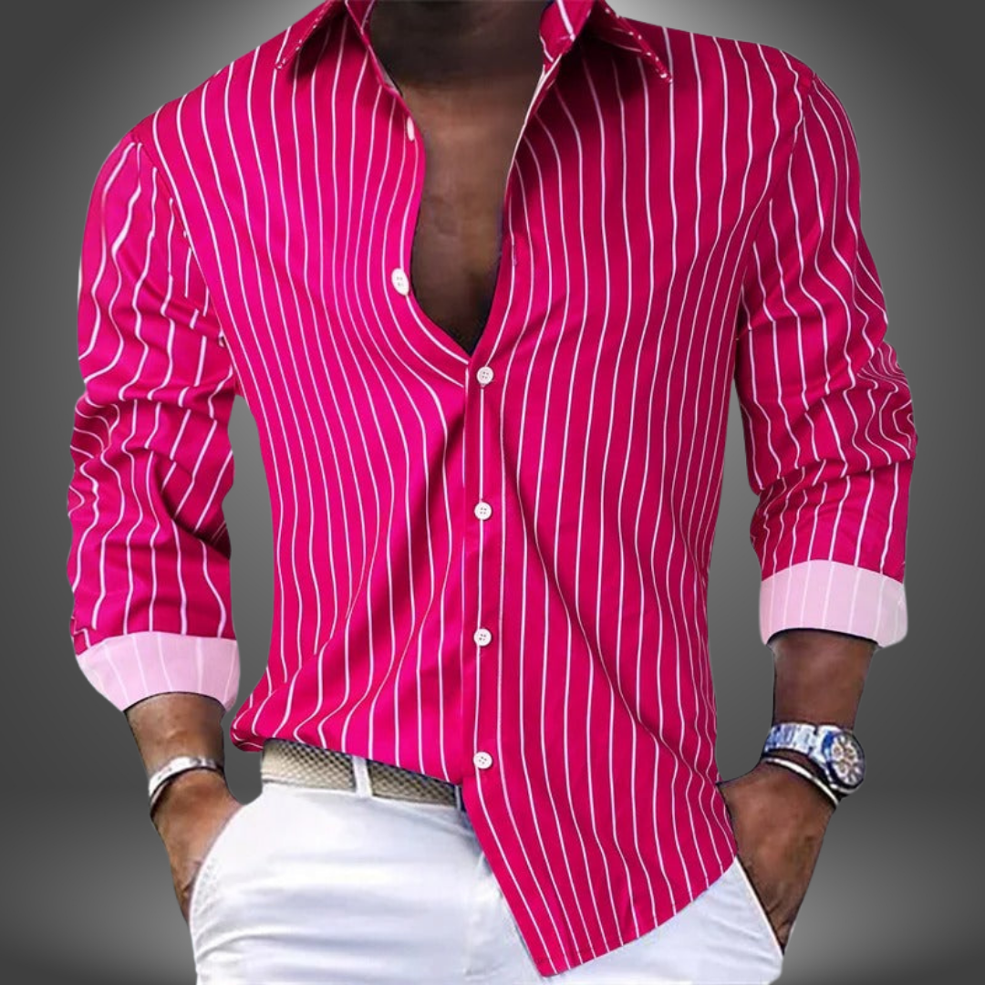 Asensio | Striped Long Sleeve Shirt