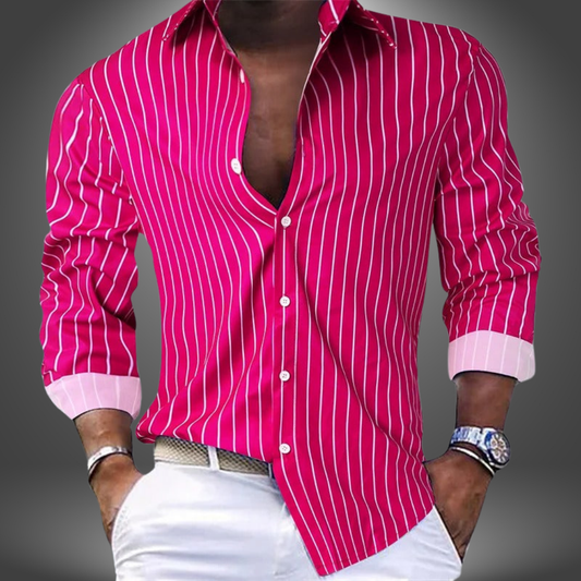Asensio | Striped Long Sleeve Shirt