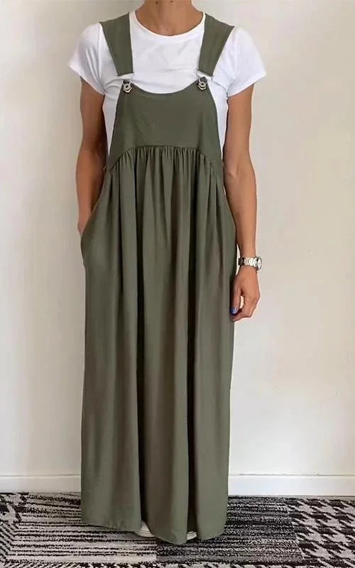 Regla | Loose Fit Pinafore Maxi Dress