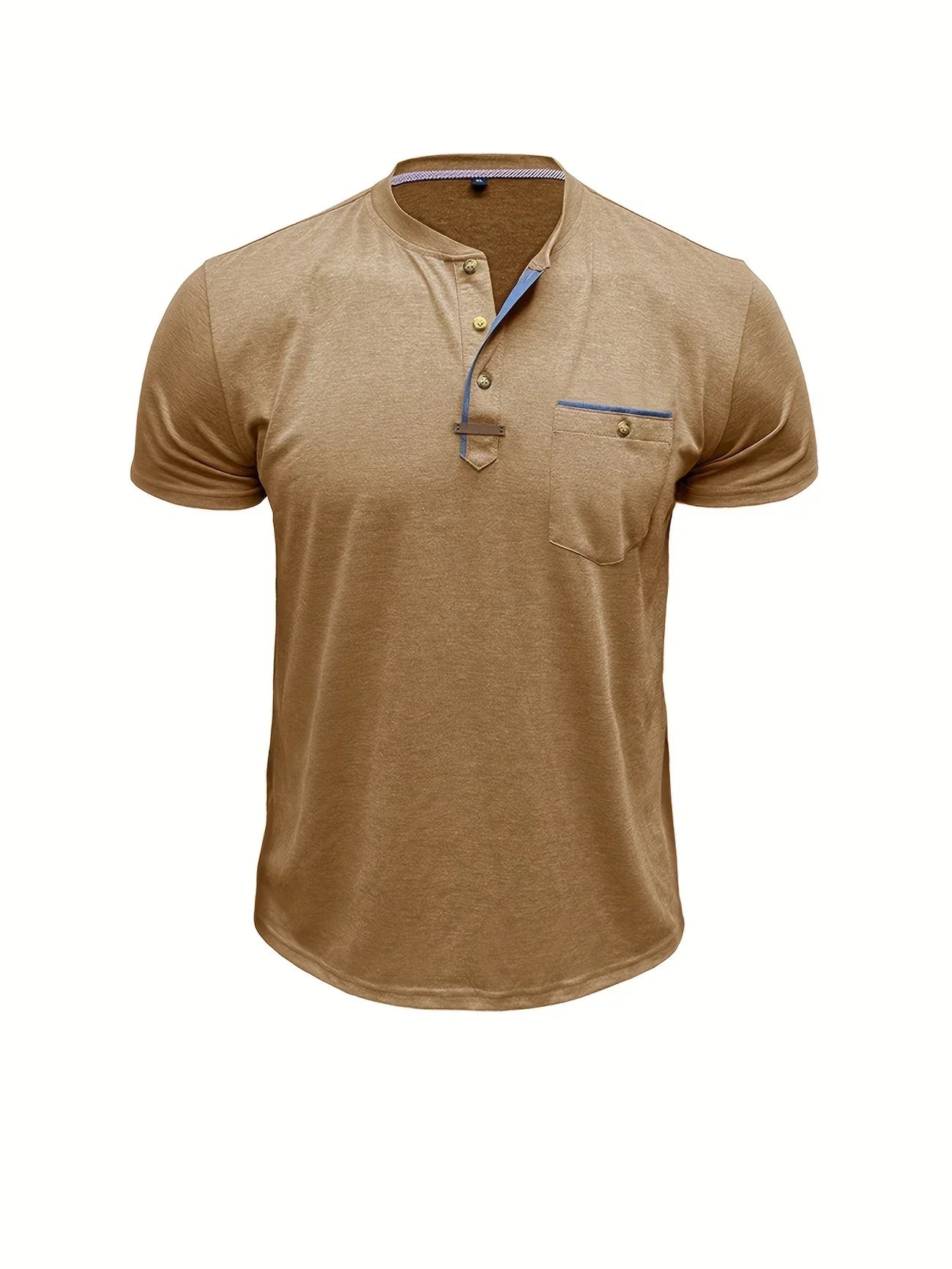 Saxon | Short Sleeve Henley Pocket T Shirt