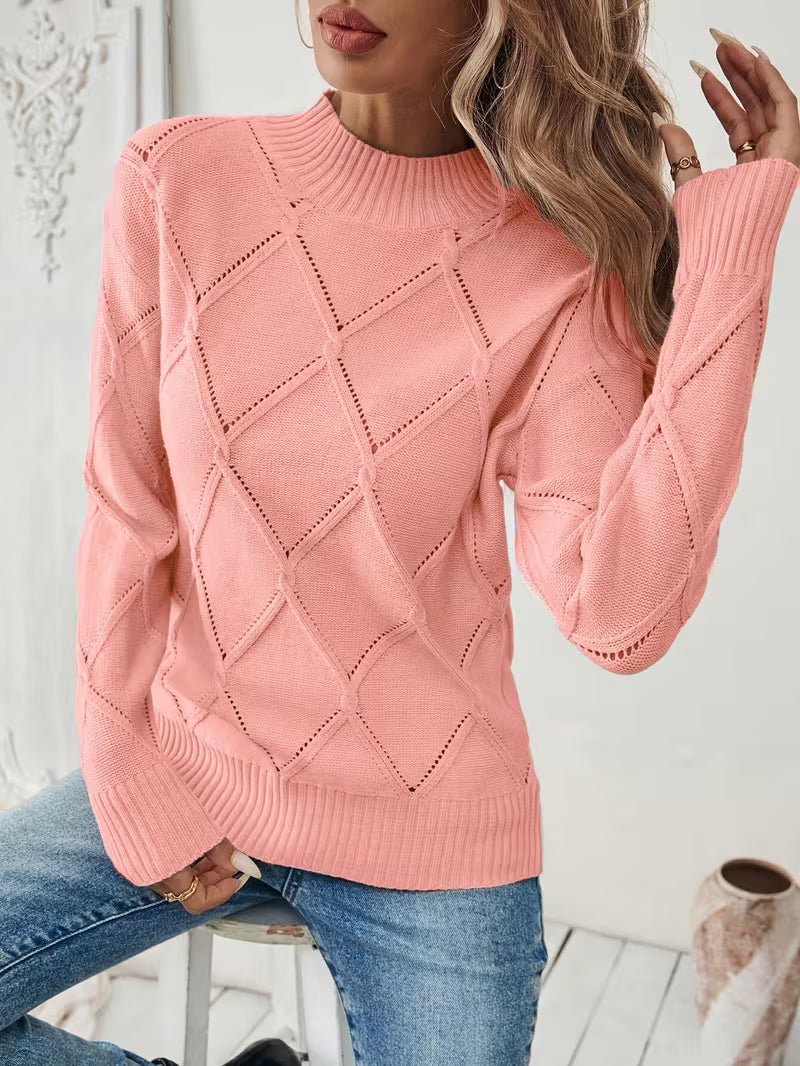 Sireanicia | Diamond Knit Jumper in Sky Blue