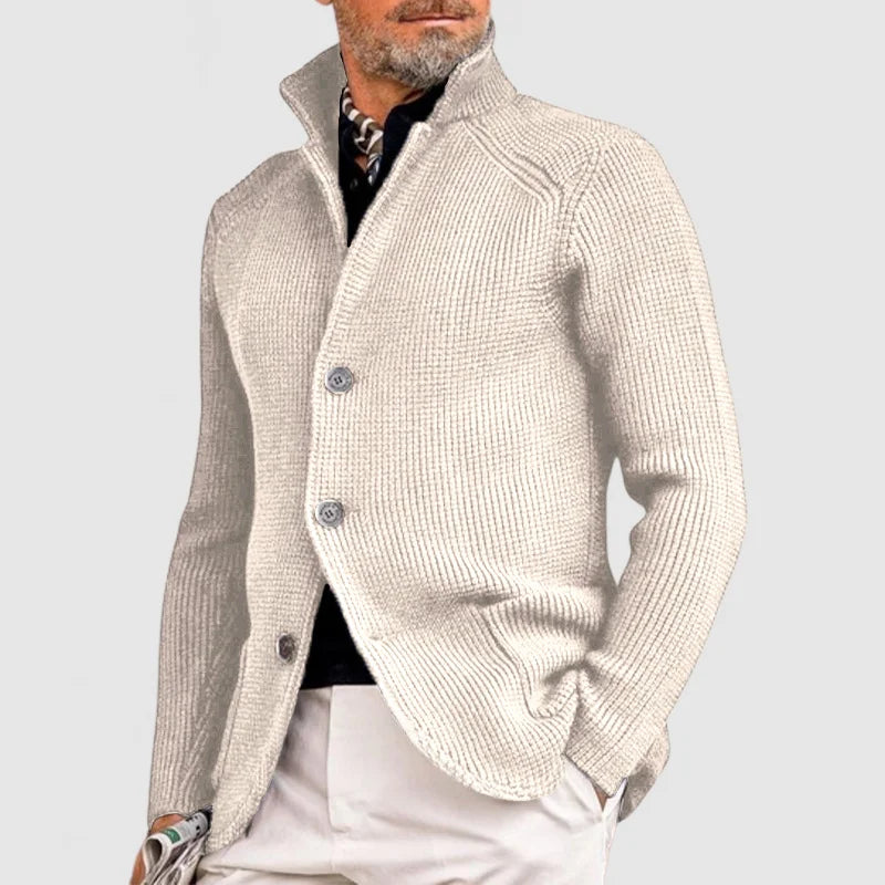 Mario | Ribbed Knit Button Cardigan Jacket