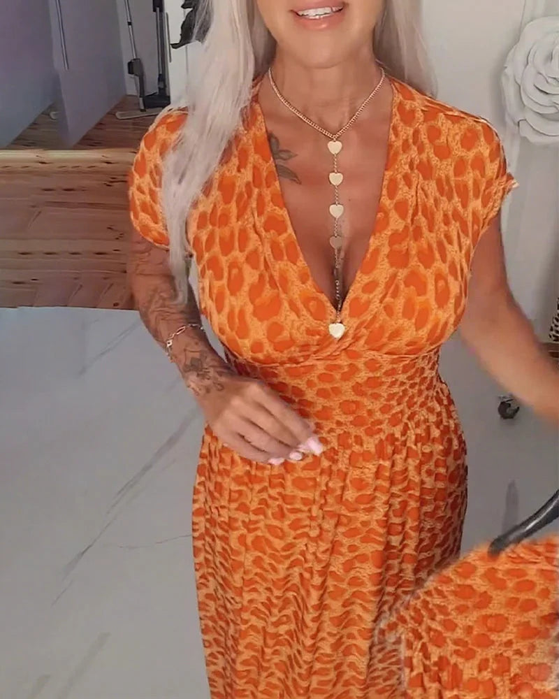 Erendira | Leopard Print Wrap Maxi Dress