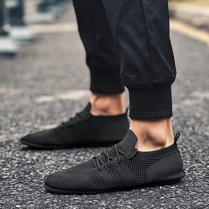 Stratoszone | Knit Lace-Up Shoes with Flexible Fit