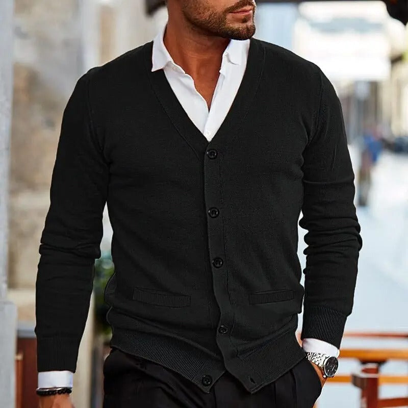 Dunstan | V-Neck Button Cardigan