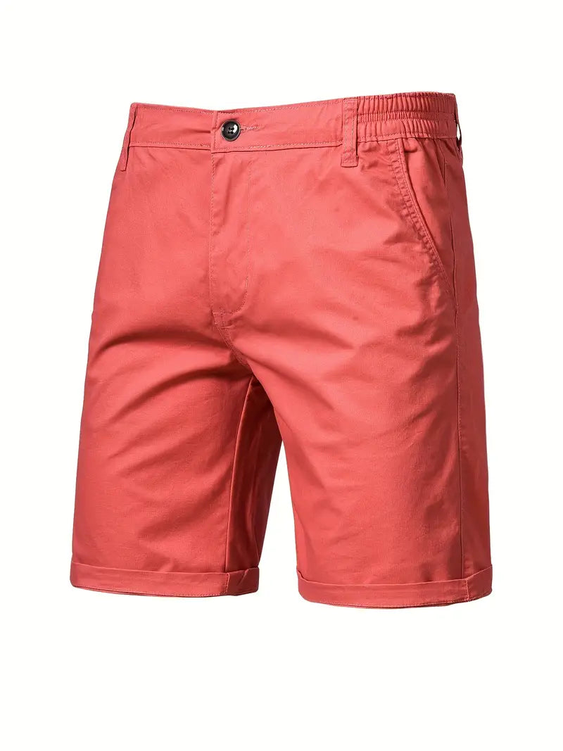 Baird - Casual Elastic Waist Pocket Shorts