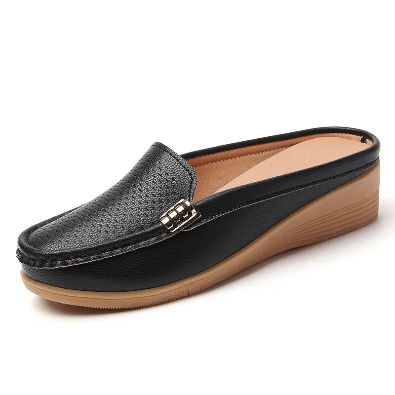 Morgani | Mule Loafers with Wedge Sole