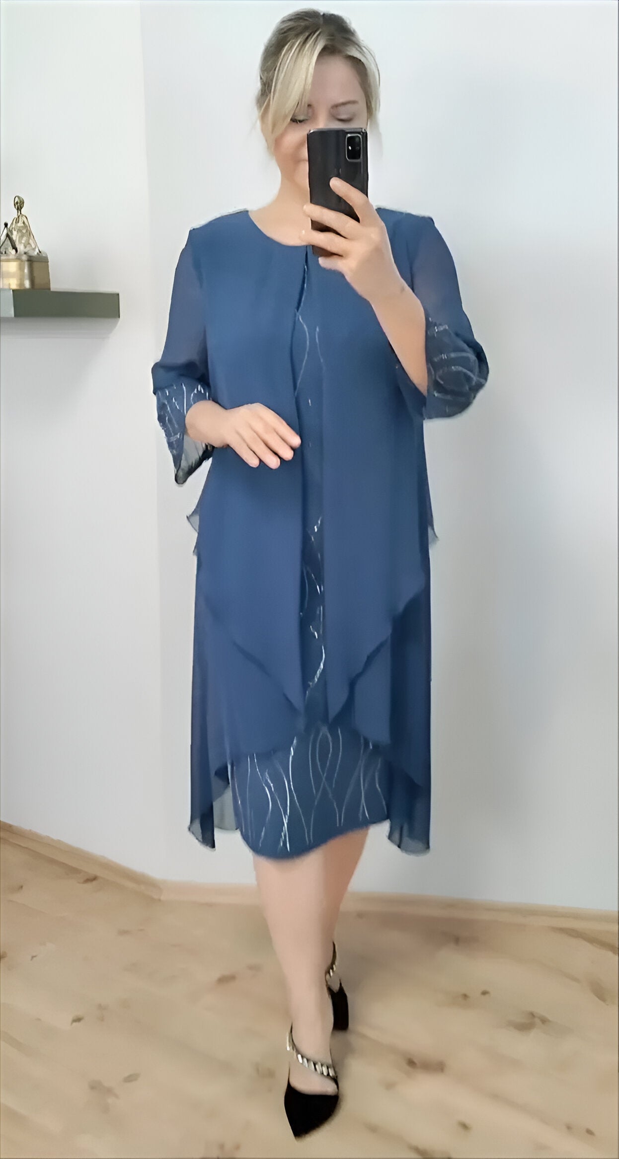 Nienke - Layered Chiffon Midi Overlay Dress