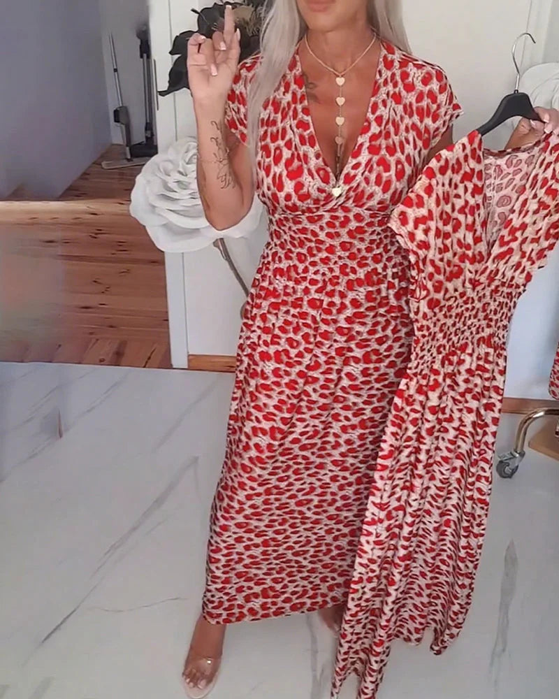 Erendira | Leopard Print Wrap Maxi Dress