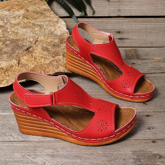 Setia | Wedge Sandals Cut Out Slingback Design