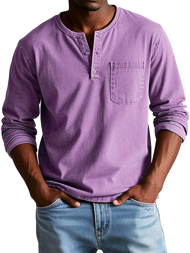 Gerry | Classic Casual Long Sleeve Henley Cotton Shirt