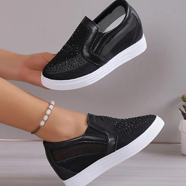Romila | Mesh Slip On Platform Trainers