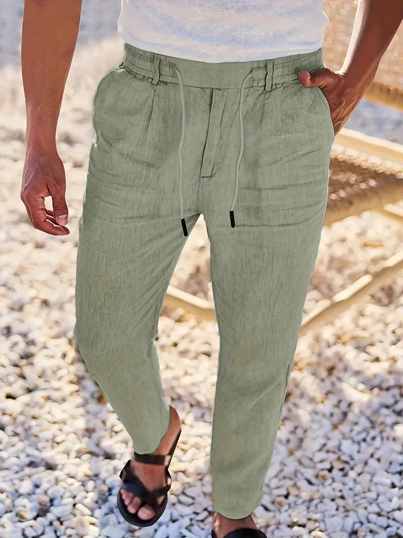 Nichols | Mens Linen Summer Trousers