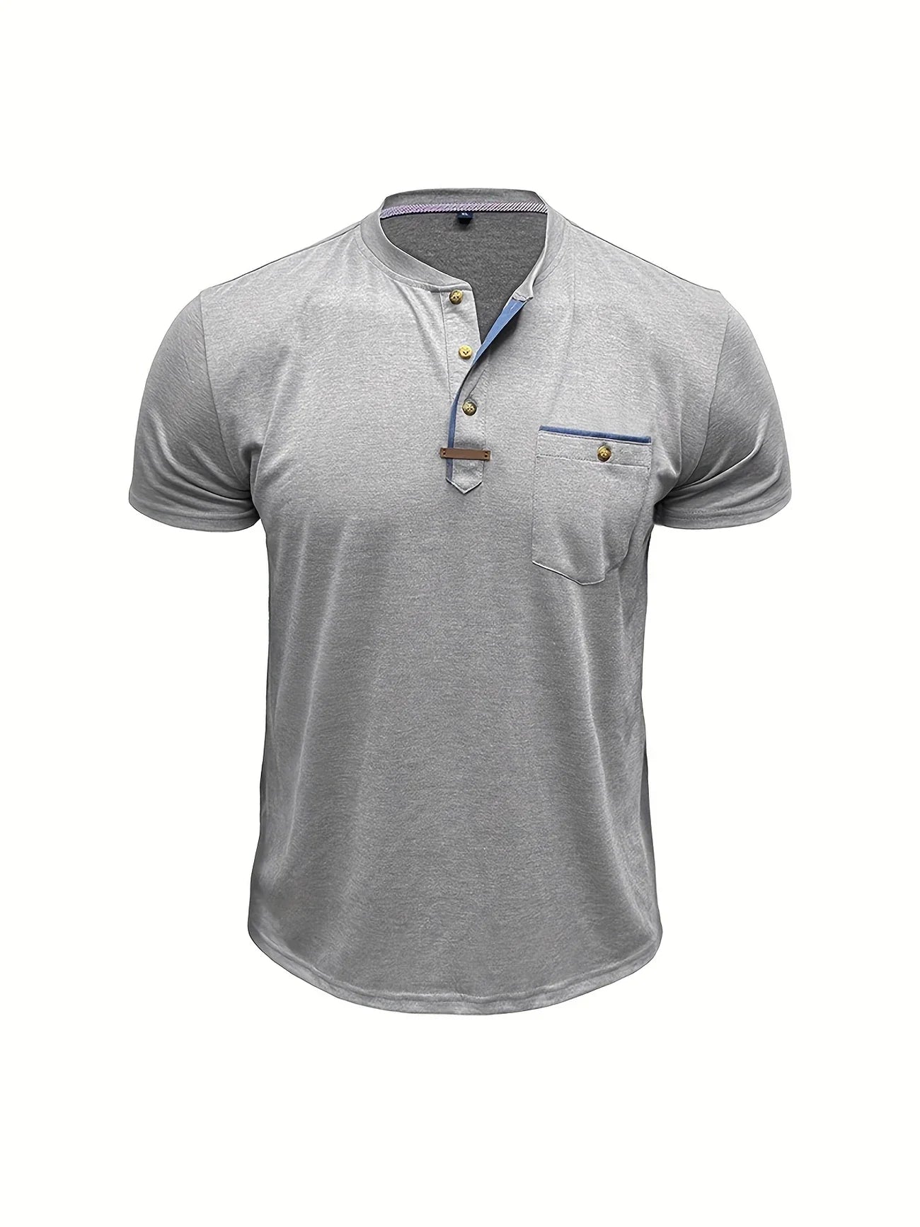 Saxon | Short Sleeve Henley Pocket T Shirt