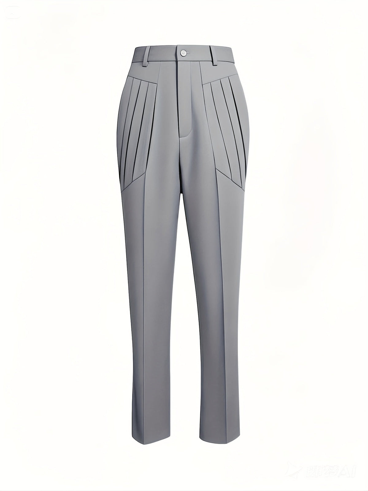 Lucier | Slim Fit Pleated Trousers with Pockets