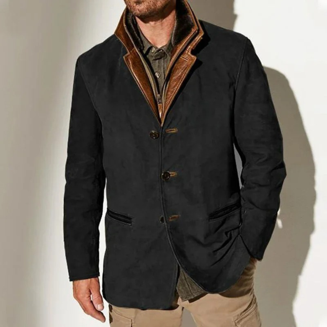 Sylvester | Vintage Button Front Collared Jacket