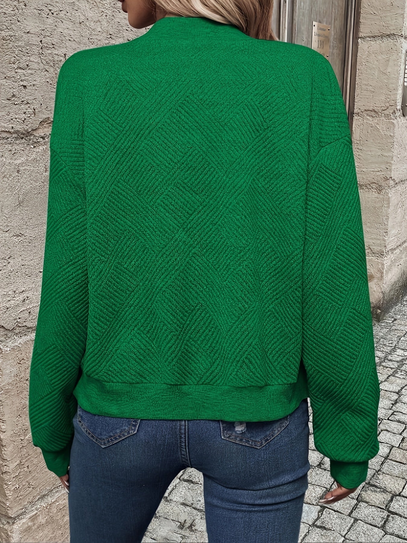 Jemma | Long Sleeve Textured Zip Jacket