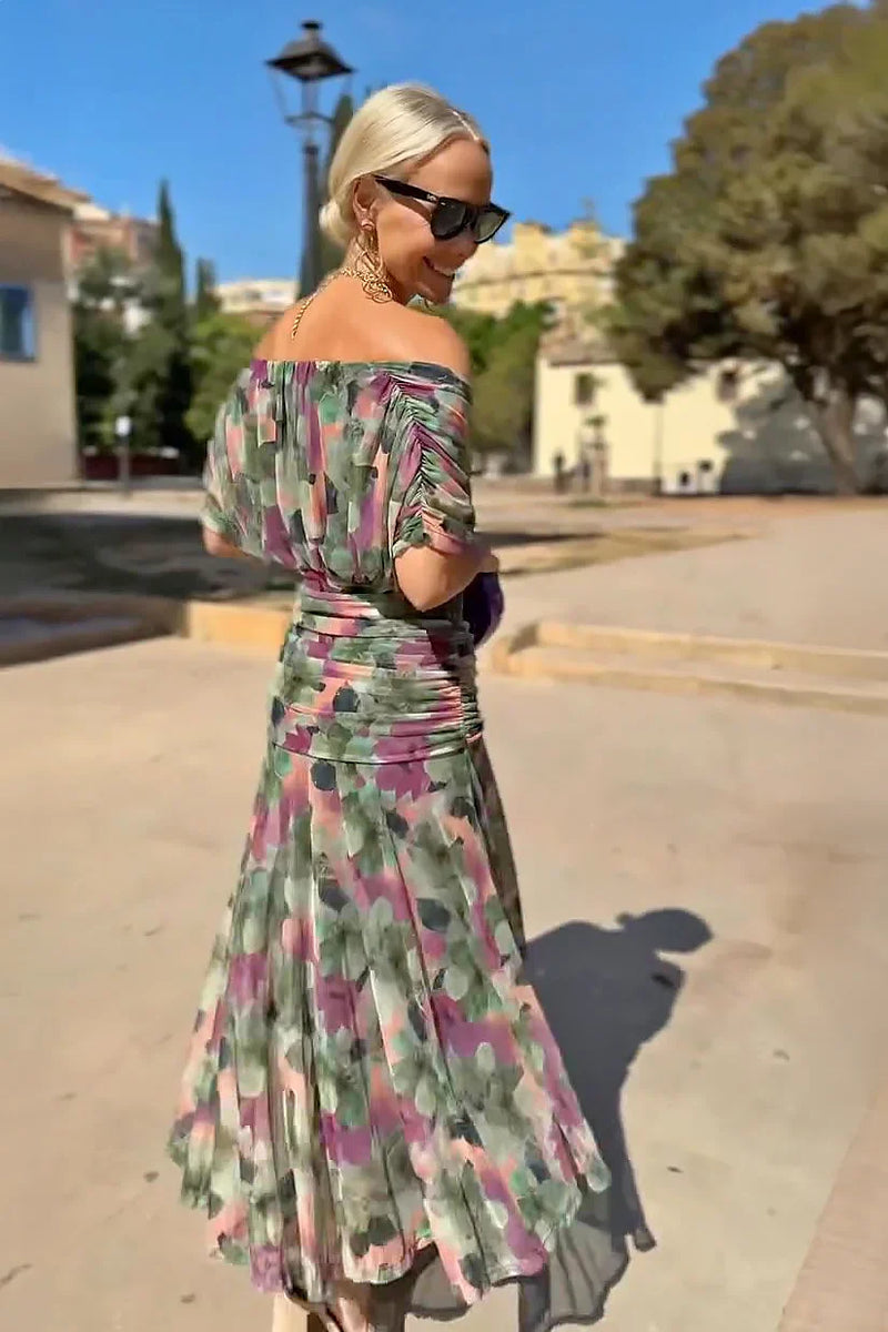 Nefeli | Maxi Dress V Neck Sleeveless Gathered