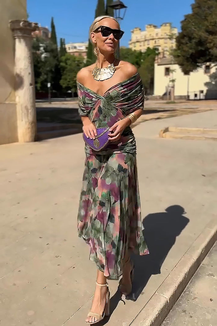 Nefeli | Maxi Dress V Neck Sleeveless Gathered