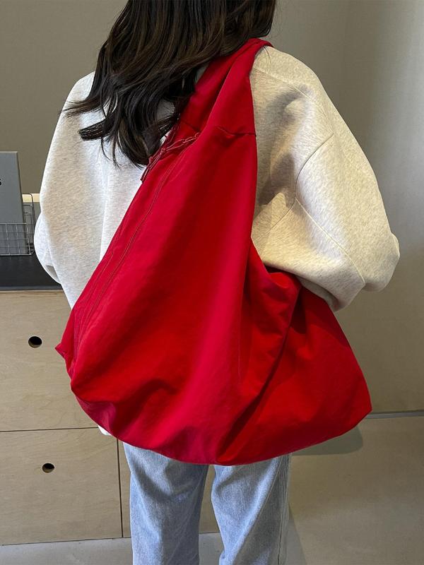 Marilla | Oversized Nylon Shoulder Hobo Bag